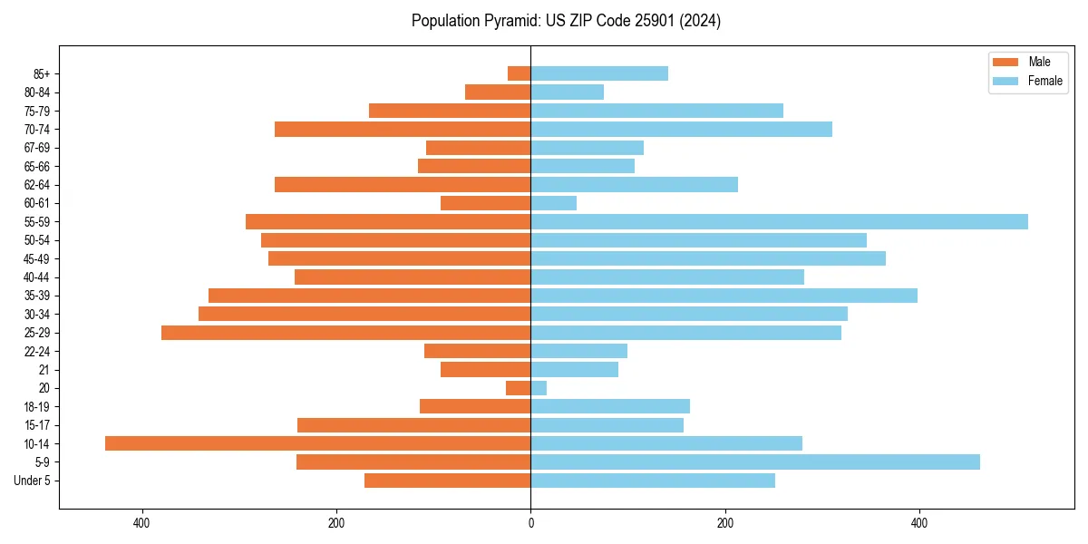 Population pyramid for 