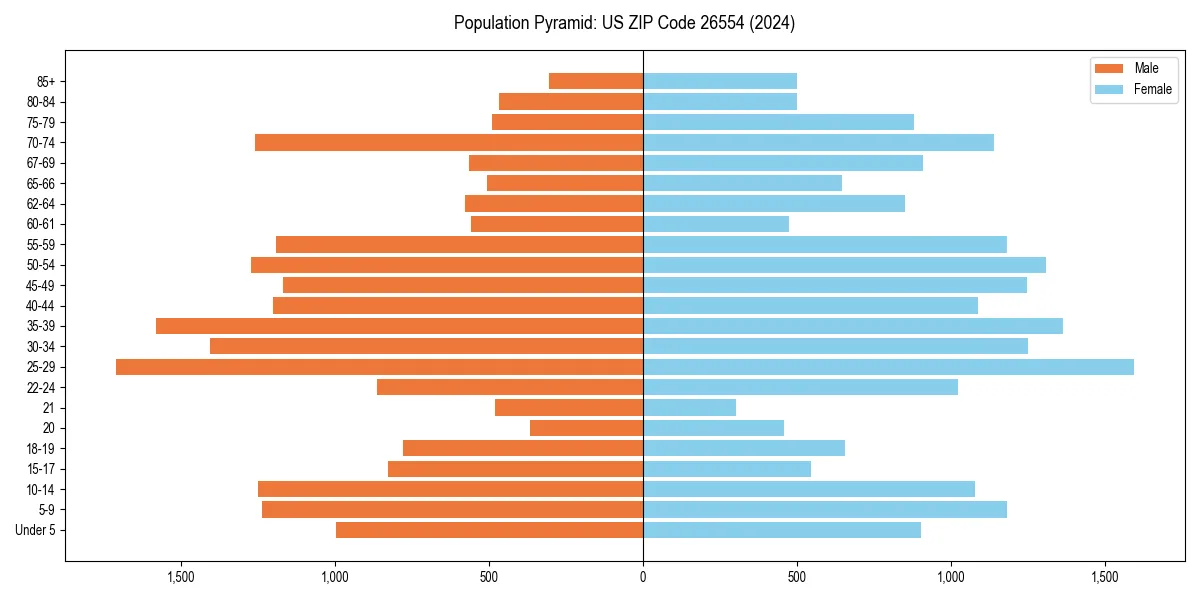 Population pyramid for 