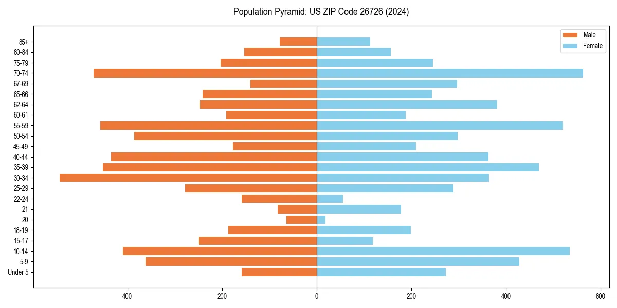 Population pyramid for 