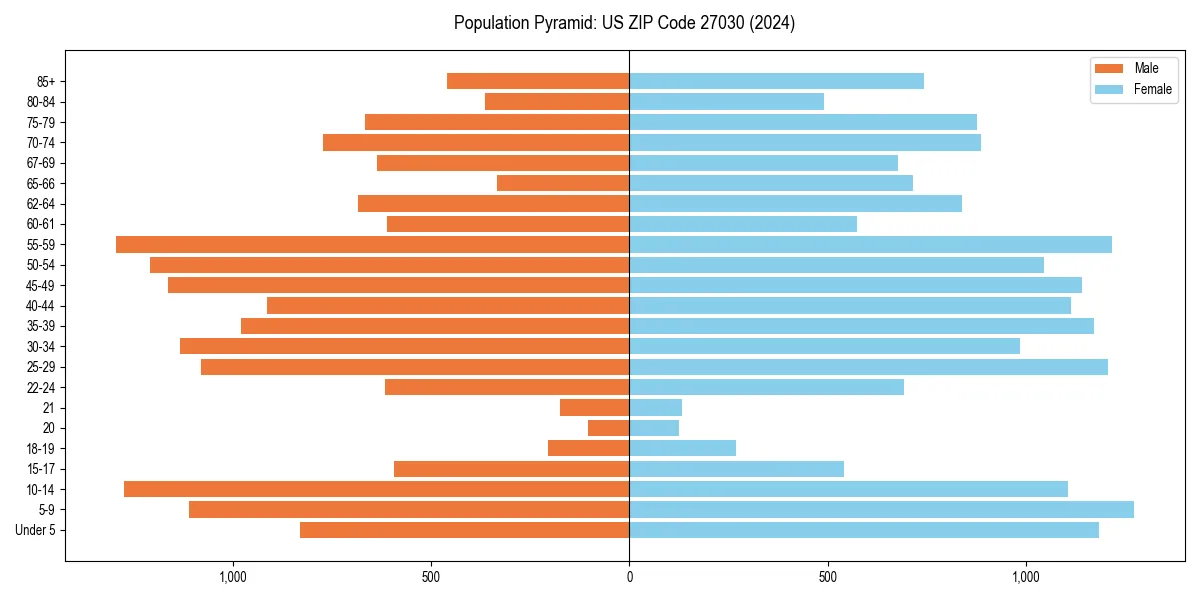 Population pyramid for 