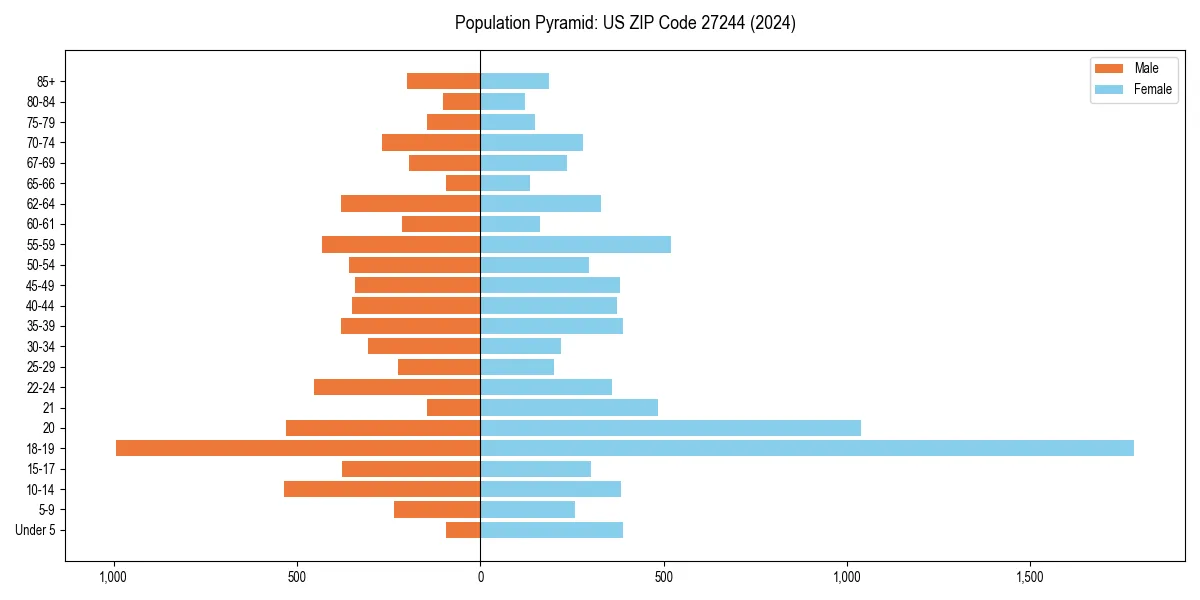 Population pyramid for 