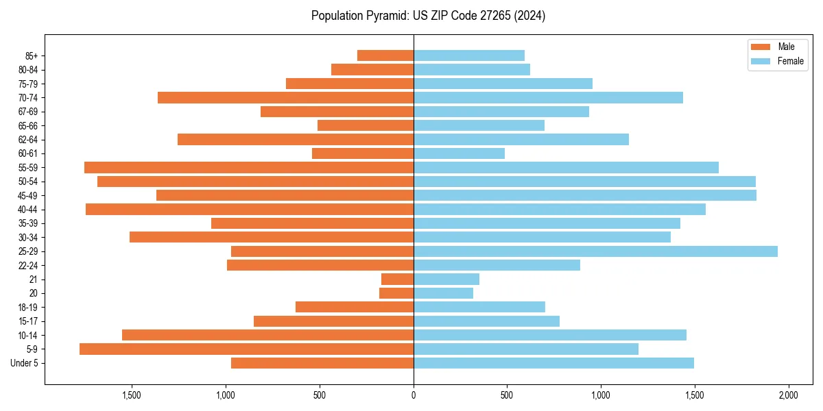 Population pyramid for 