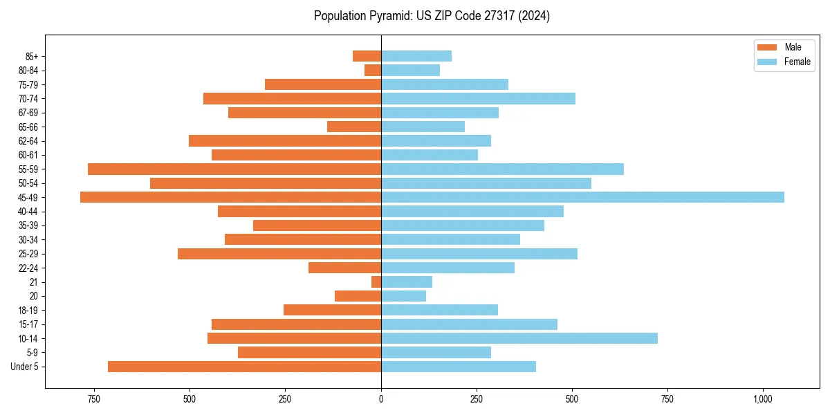 Population pyramid for 