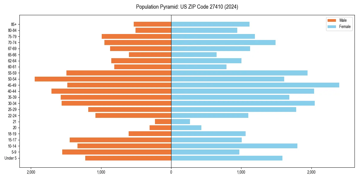 Population pyramid for