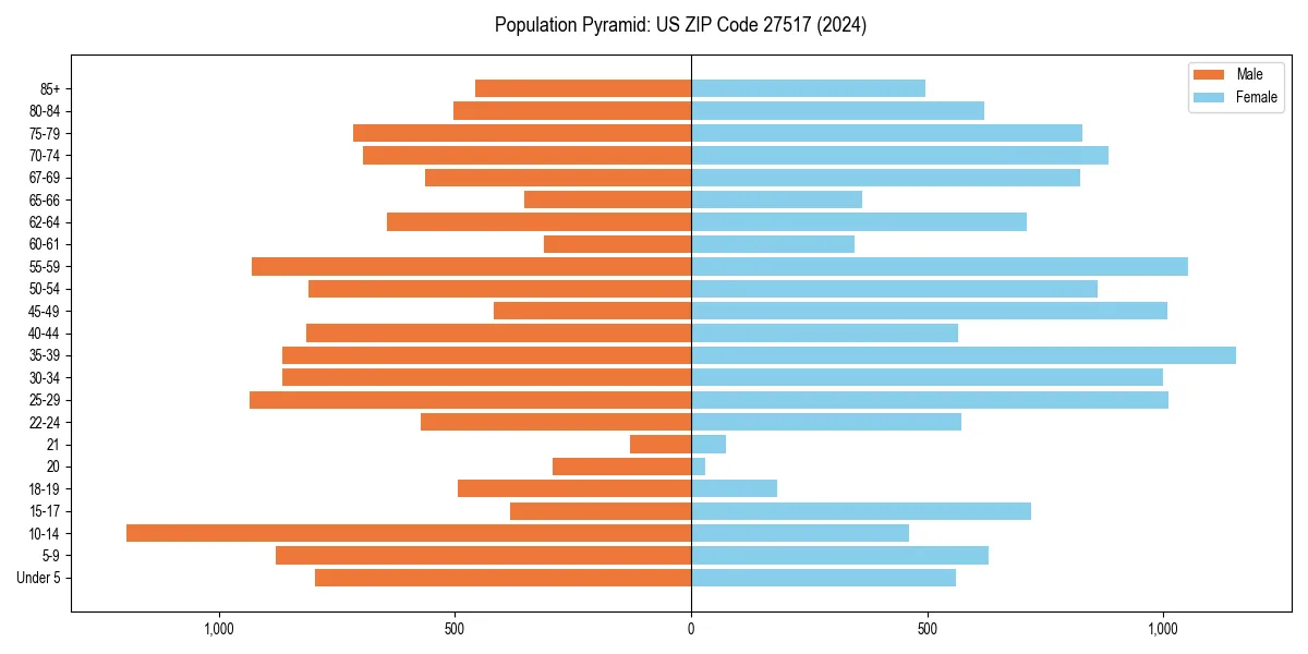 Population pyramid for 