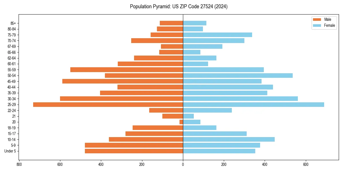 Population pyramid for 