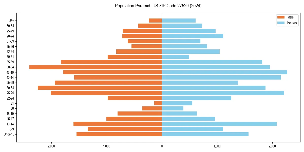 Population pyramid for 