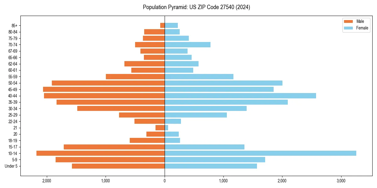 Population pyramid for 
