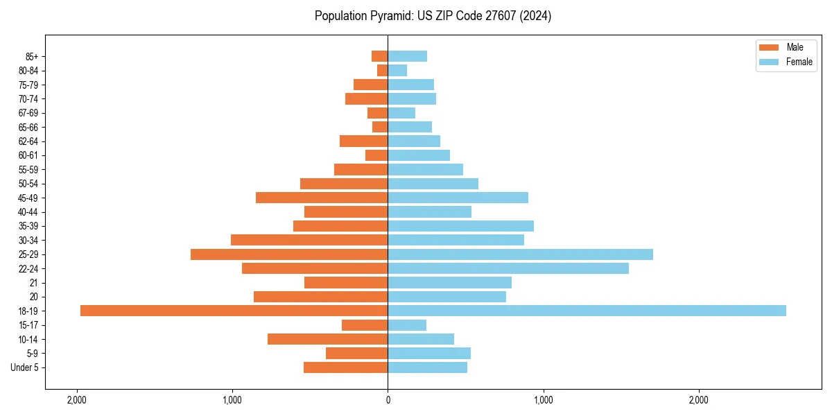 Population pyramid for 