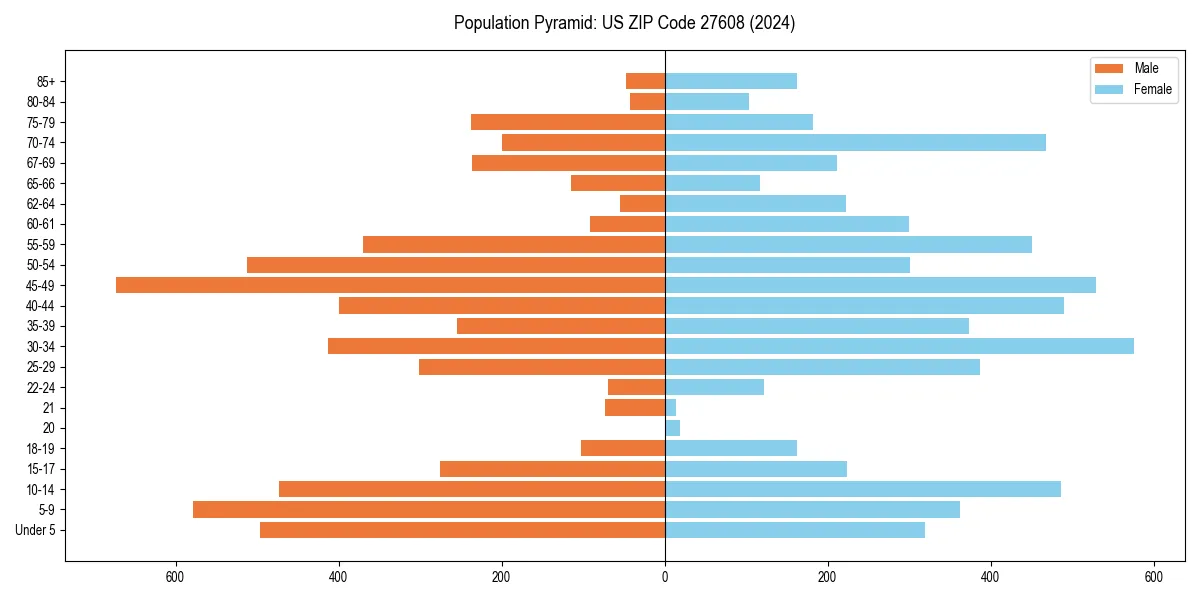 Population pyramid for 