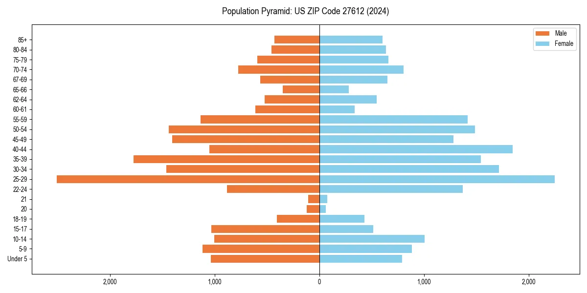 Population pyramid for 