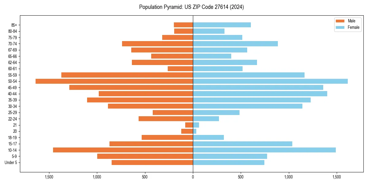 Population pyramid for 