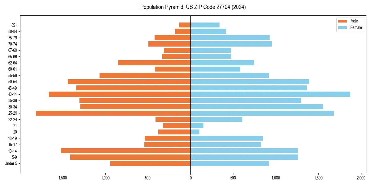 Population pyramid for 