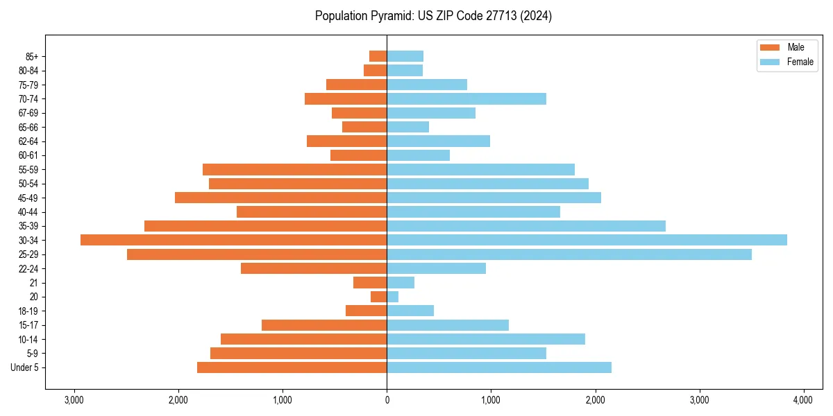 Population pyramid for 