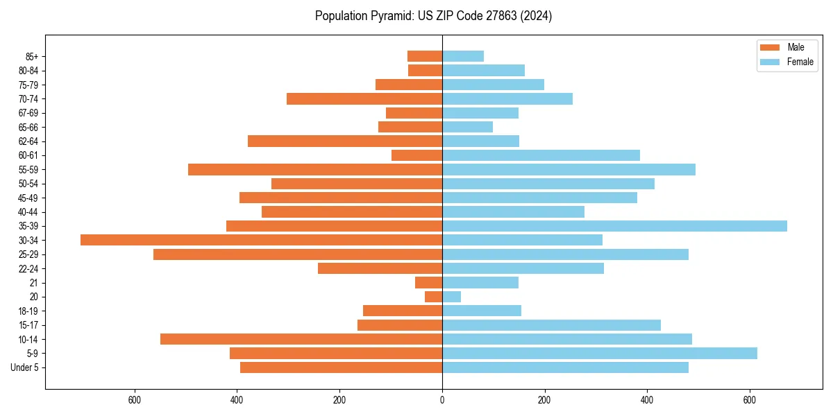 Population pyramid for 