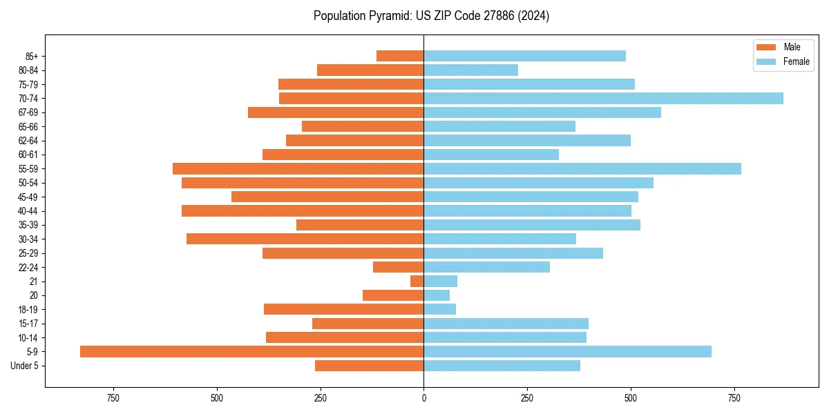 Population pyramid for 