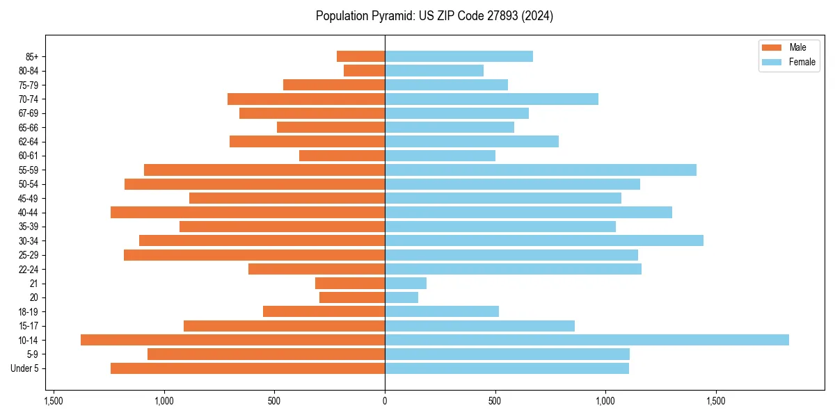 Population pyramid for 