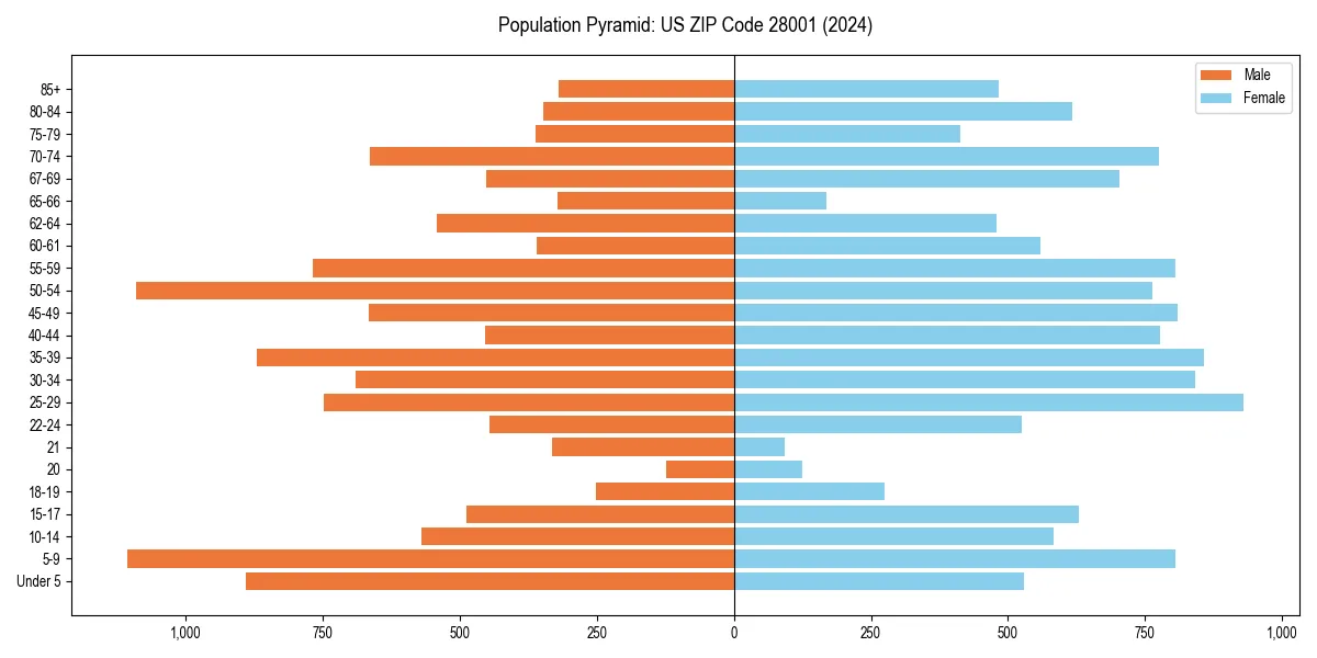 Population pyramid for 