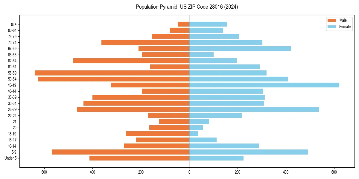 Population pyramid for 