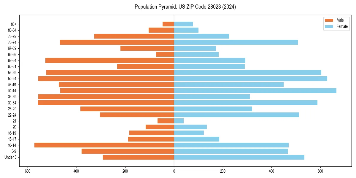 Population pyramid for 