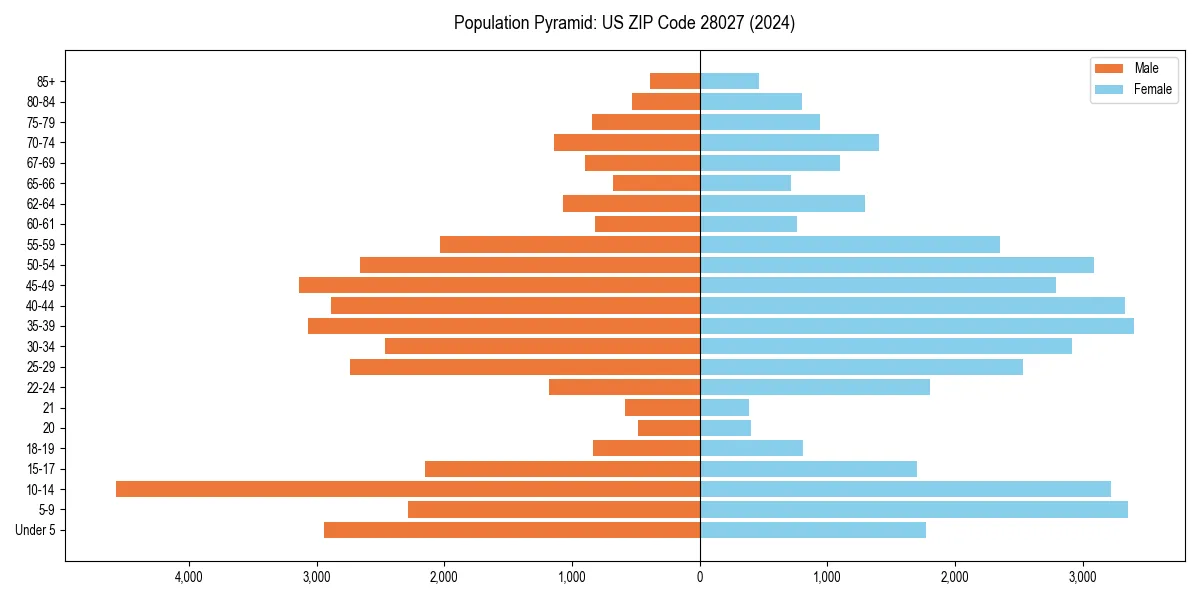 Population pyramid for 