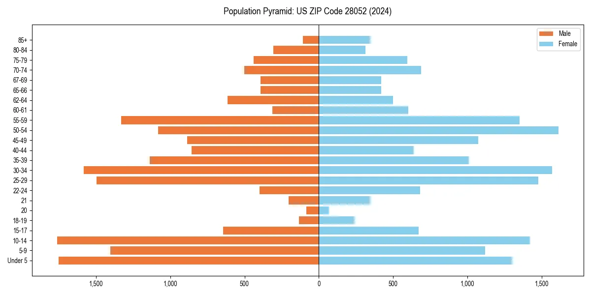 Population pyramid for