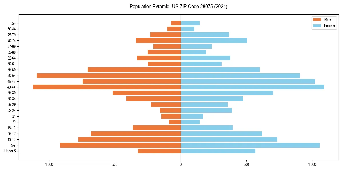 Population pyramid for 