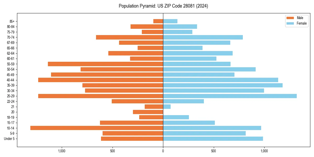 Population pyramid for 