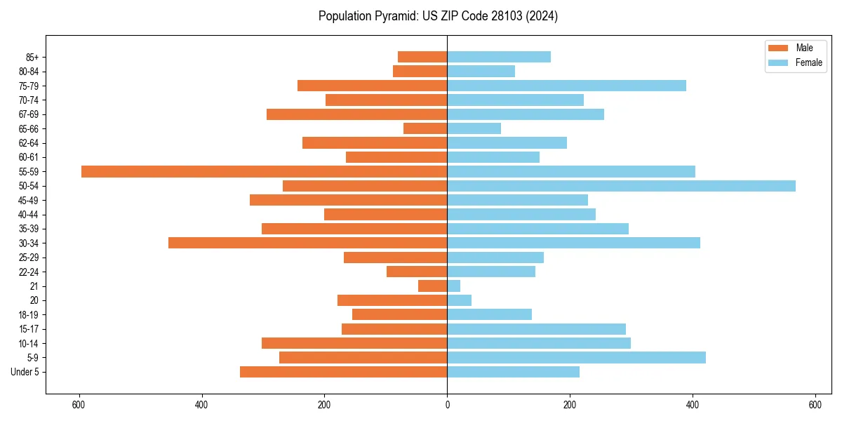 Population pyramid for 