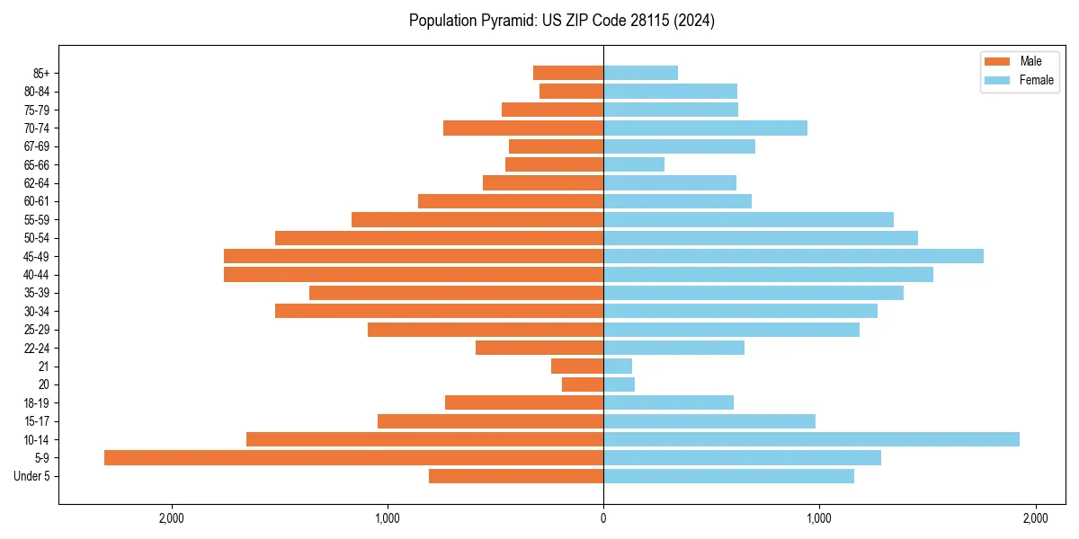 Population pyramid for 
