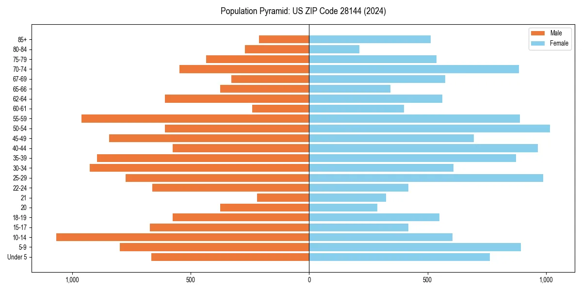 Population pyramid for 