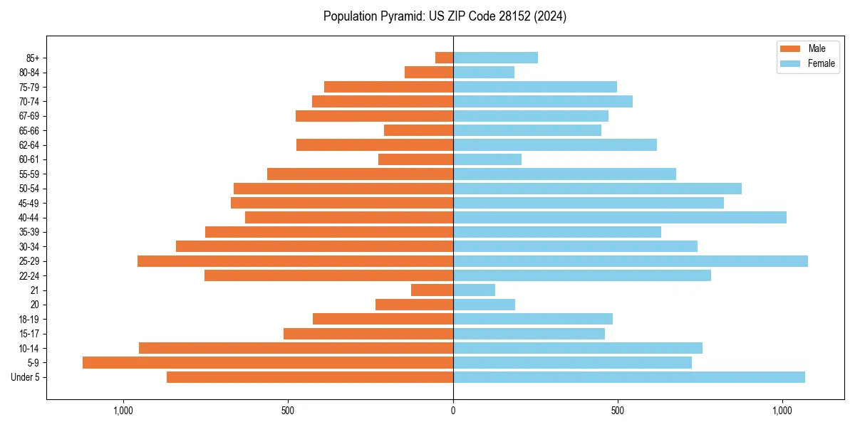 Population pyramid for 