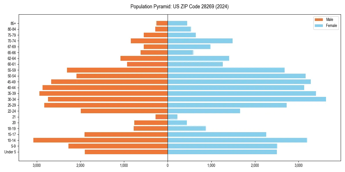 Population pyramid for 