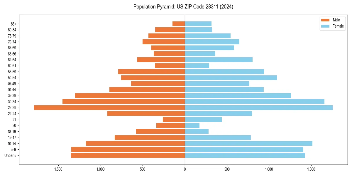 Population pyramid for 