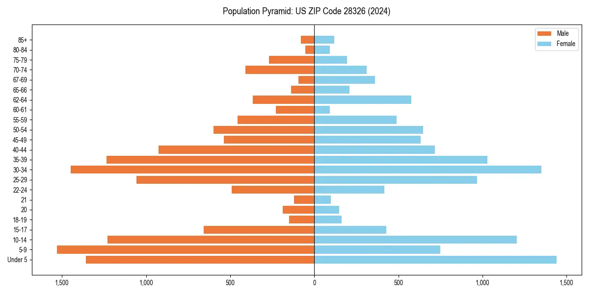 Population pyramid for 