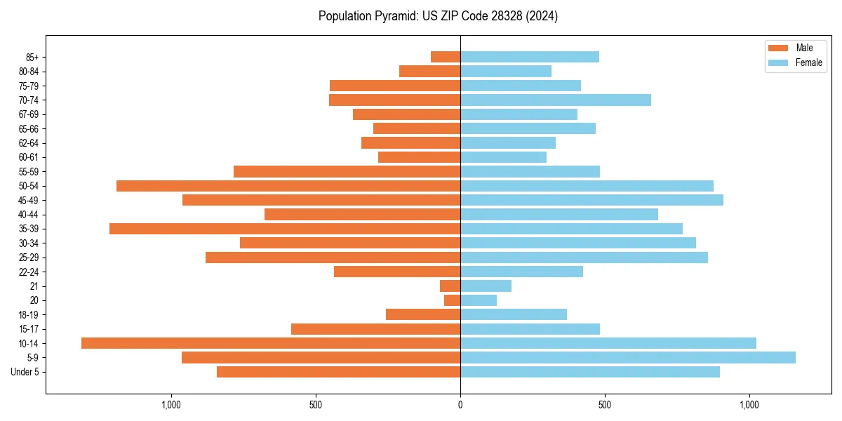 Population pyramid for