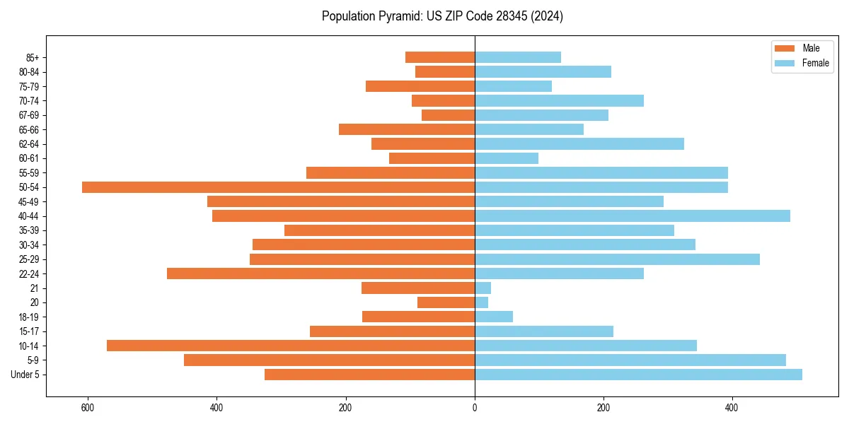 Population pyramid for 