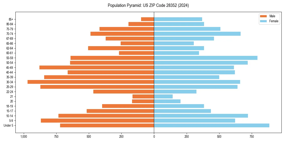 Population pyramid for 