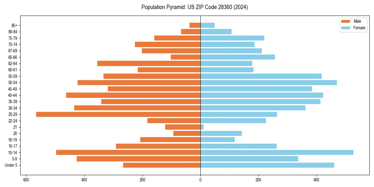 Population pyramid for 