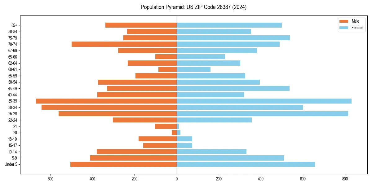 Population pyramid for 