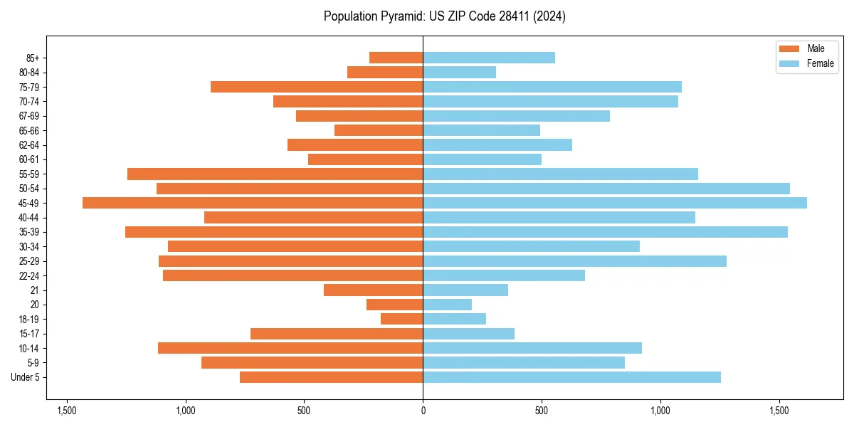 Population pyramid for 