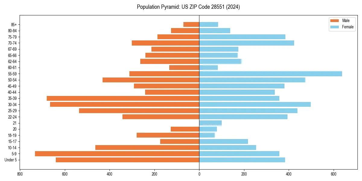 Population pyramid for 