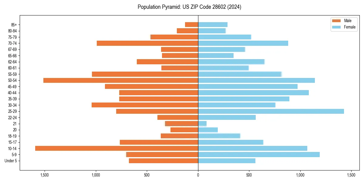 Population pyramid for 