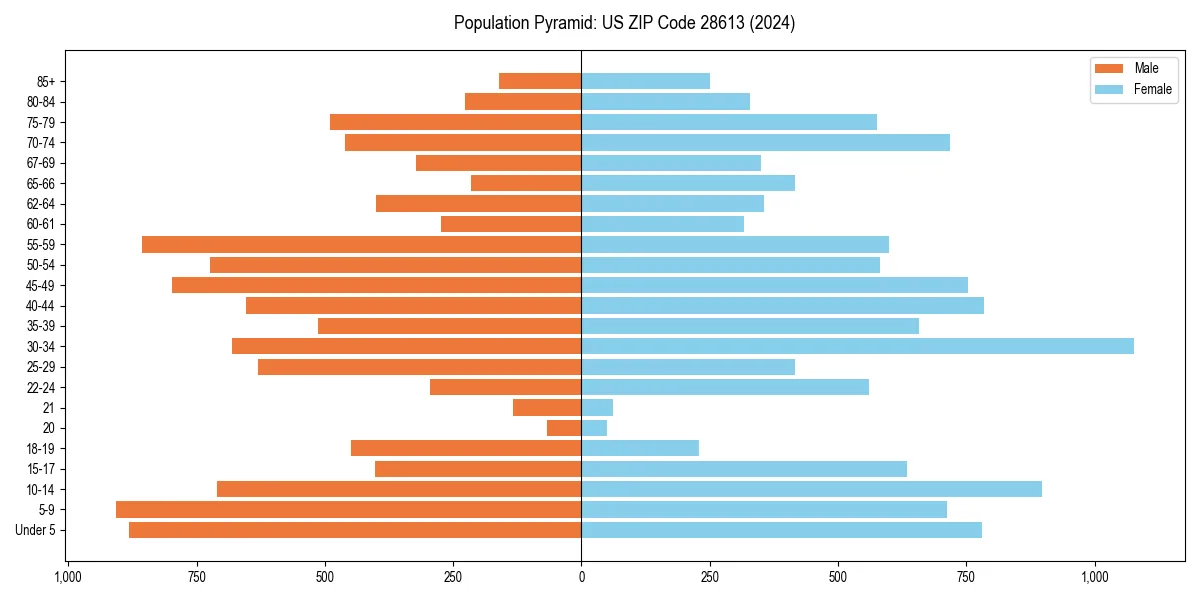Population pyramid for 