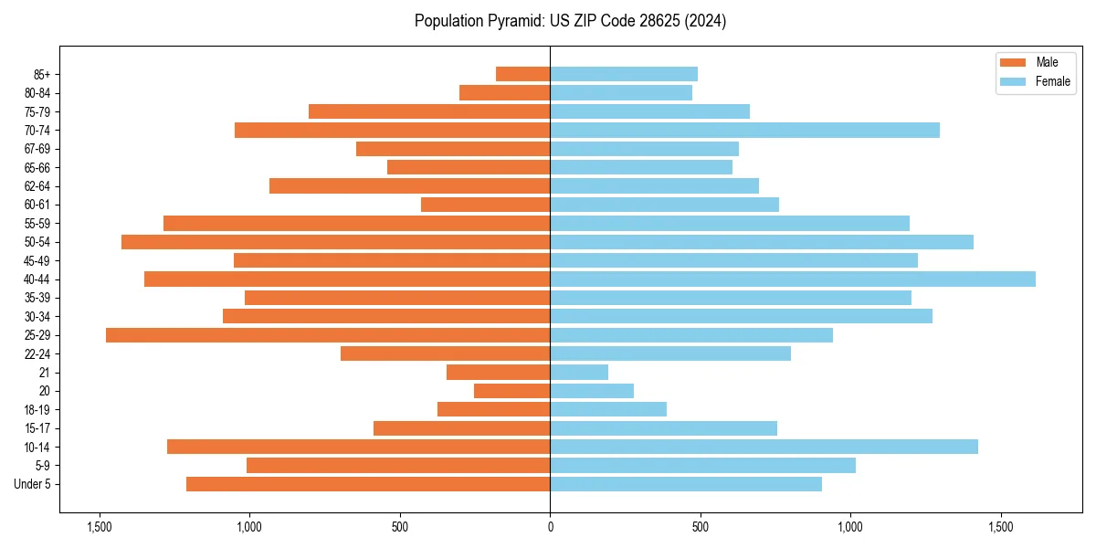 Population pyramid for 