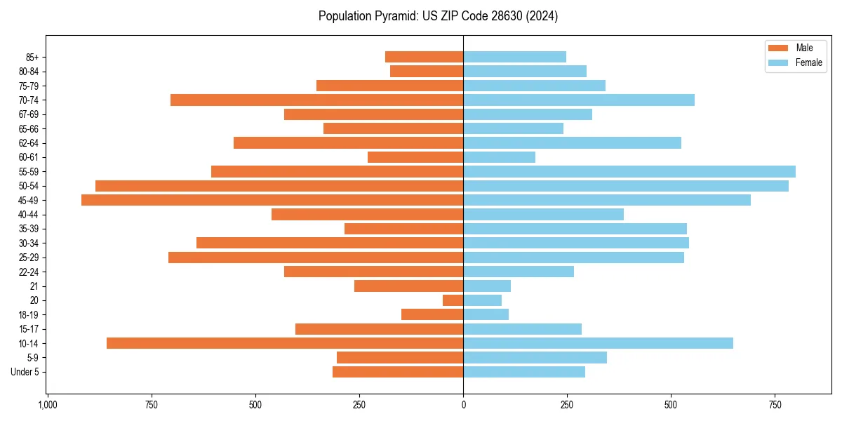 Population pyramid for 