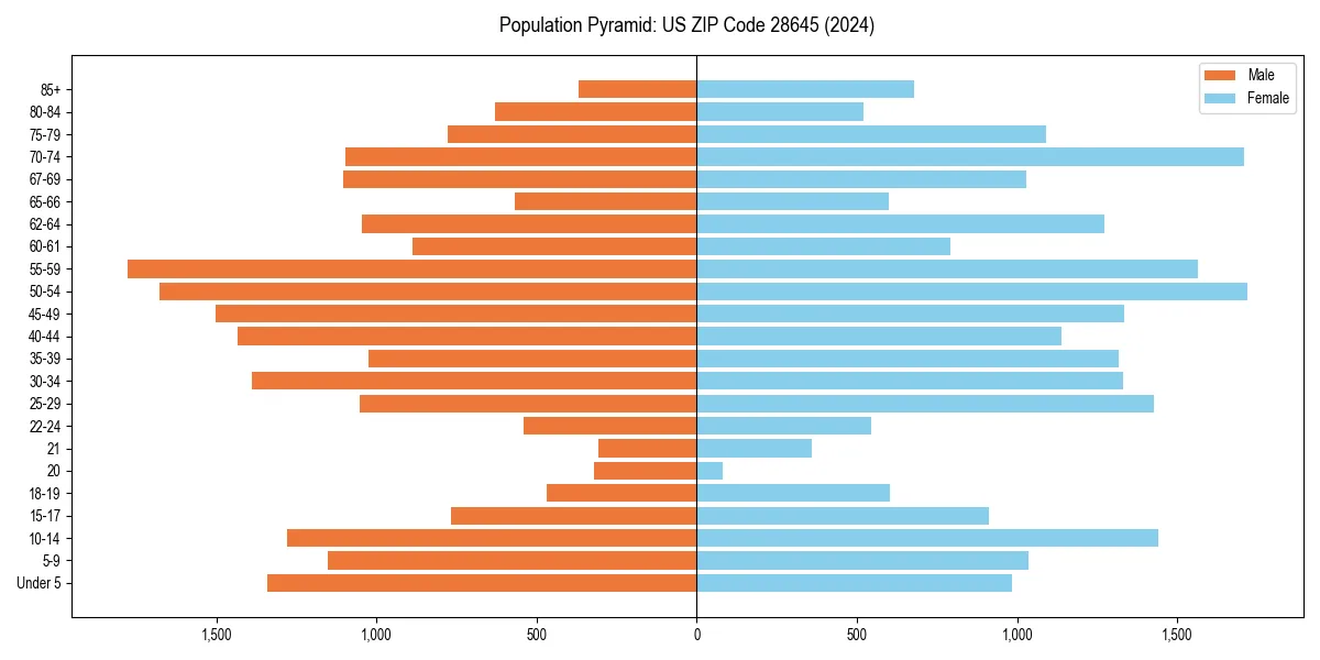 Population pyramid for 