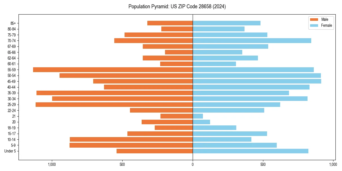 Population pyramid for 