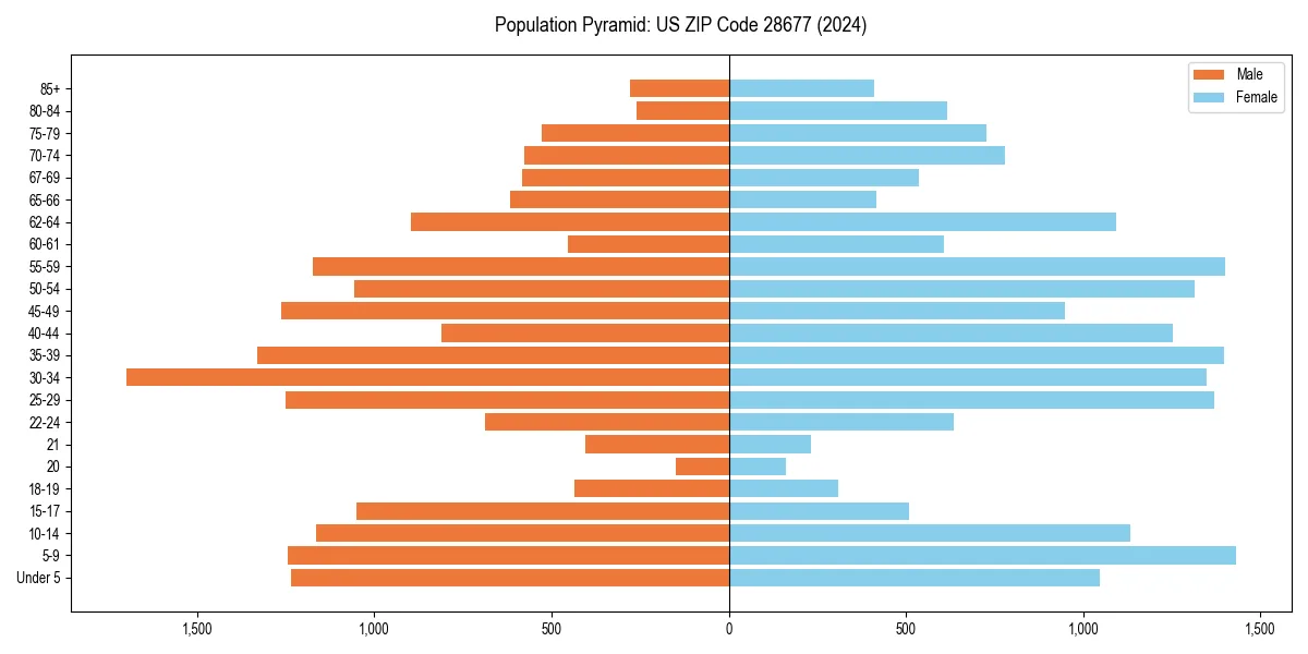 Population pyramid for 