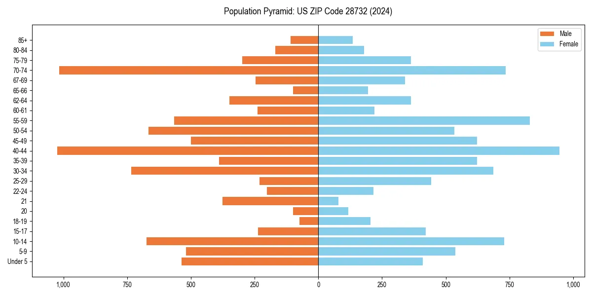 Population pyramid for 